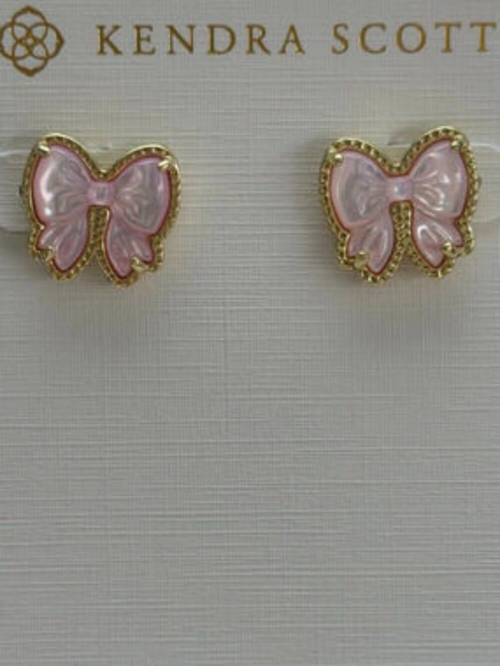 Kendra Scott pink bow earrings - Picture 2 of 3